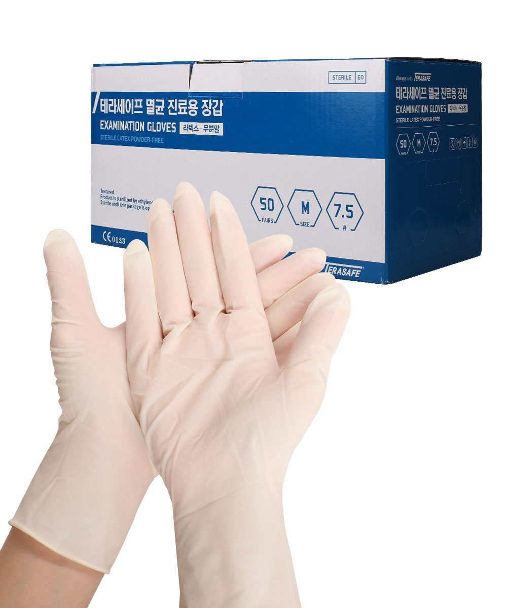 멸균 라텍스 진료용 장갑 50조(1box/개별포장)